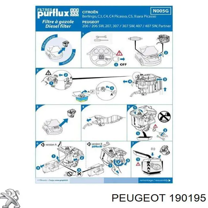 Фільтр тонкого очищення палива Peugeot/Citroen 190195 ціна, від 24.10 USD