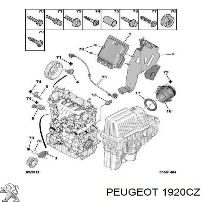 Датчик тиску повітря Peugeot/Citroen 1920CZ