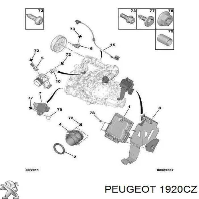 1920CZ Peugeot/Citroen Датчик наддува