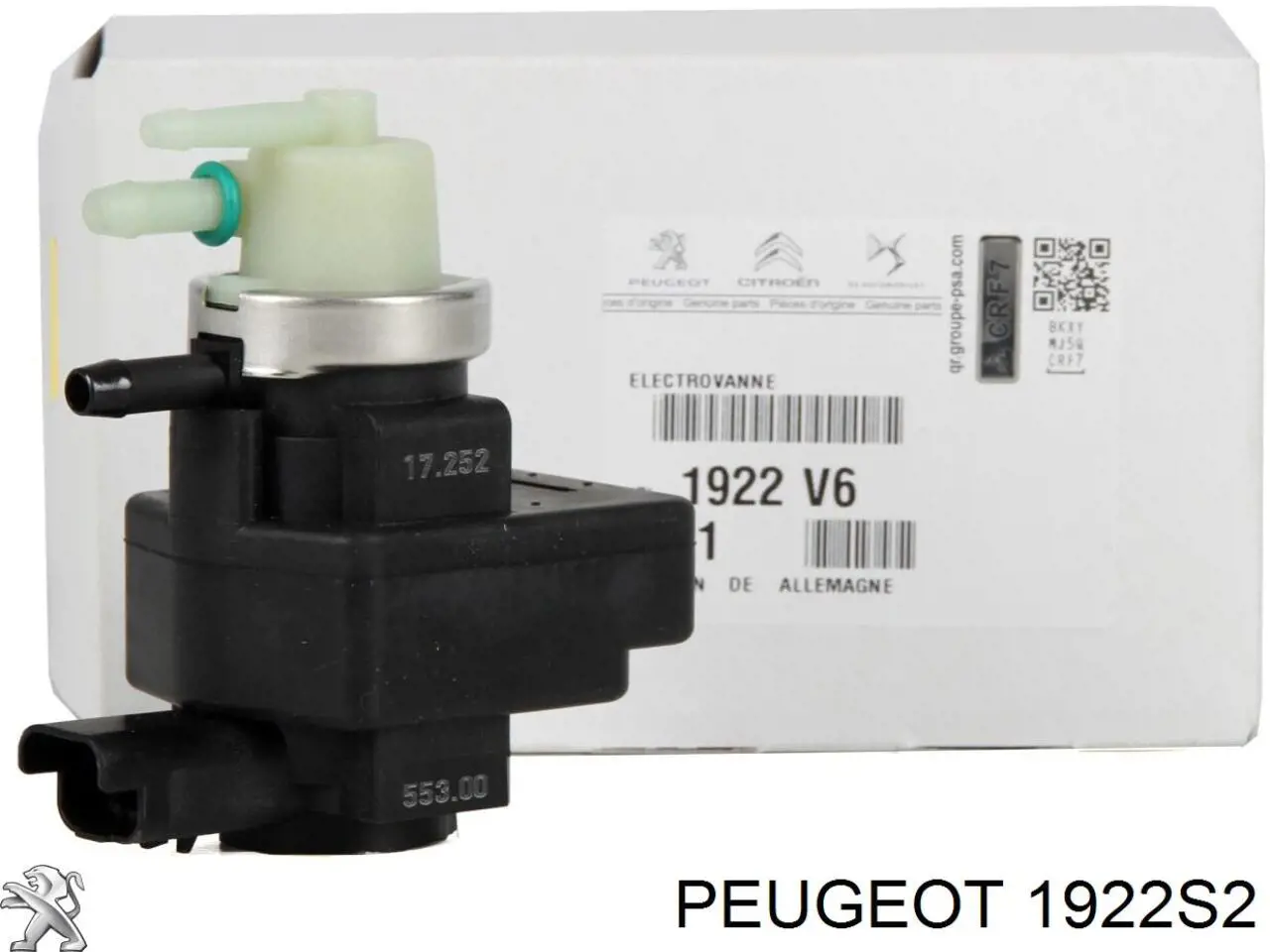 Клапан перетворювач тиску наддуву (соленоїд) Peugeot/Citroen 1922S2 ціна, від 54.18 USD