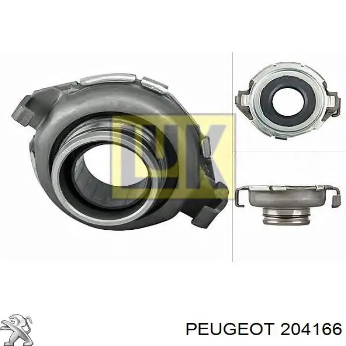 204166 Peugeot/Citroen підшипник вижимний зчеплення