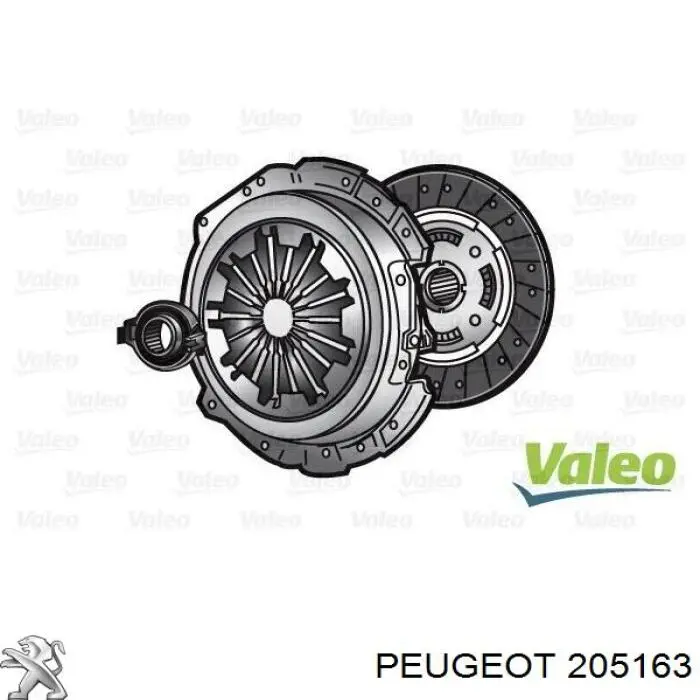 205163 Peugeot/Citroen комплект зчеплення (3 частини)