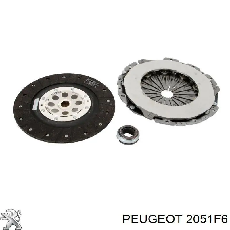 Купити 2051F6 Peugeot/Citroen Комплект зчеплення (диск, корзина, підшипник)