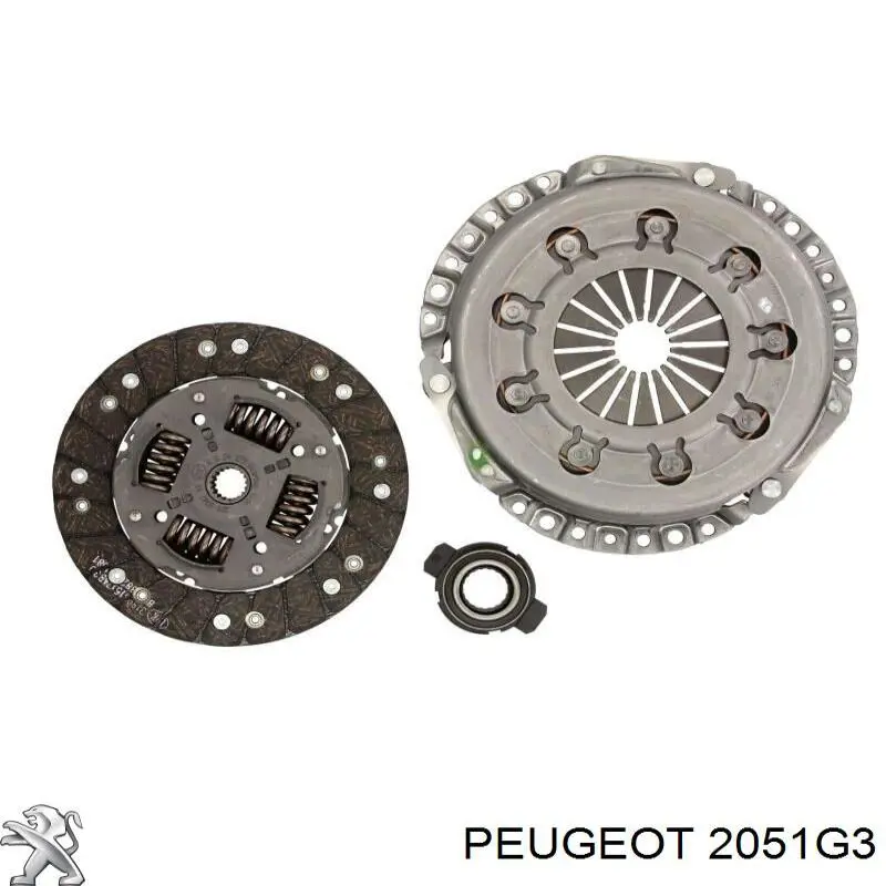 Комплект зчеплення (3 частини) Peugeot/Citroen 2051G3 ціна, від 99.68 USD