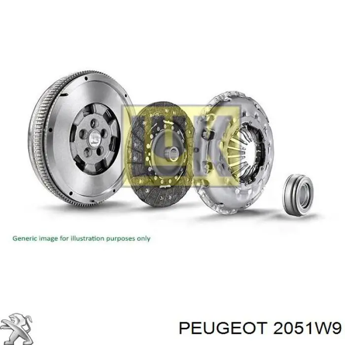 Комплект зчеплення (3 частини) Peugeot/Citroen 2051W9 ціна, від 92.82 USD