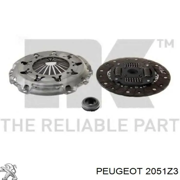 Купити 2051Z3 Peugeot/Citroen Комплект зчеплення (диск, корзина, підшипник)