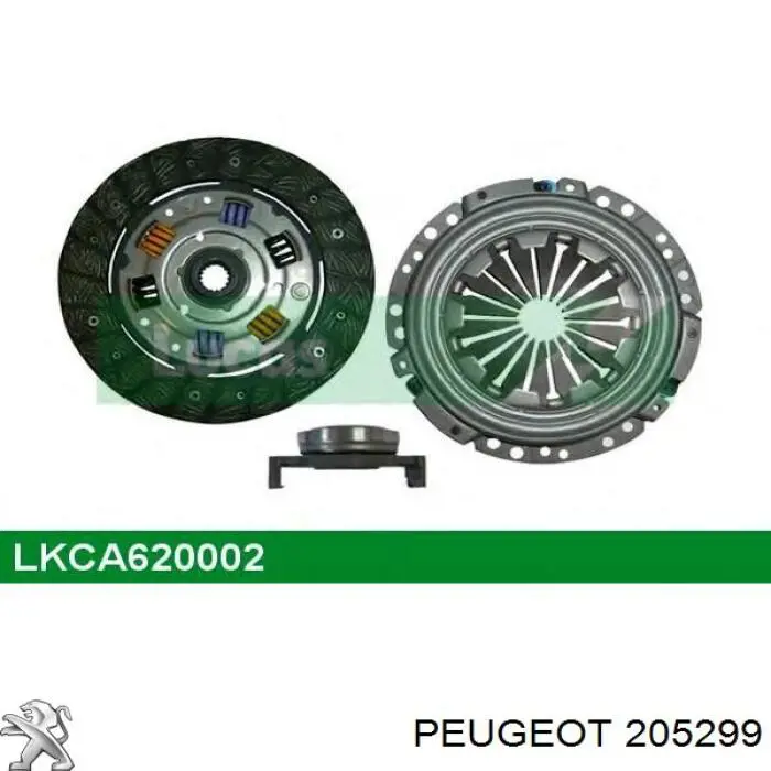 Купити 205299 Peugeot/Citroen Комплект зчеплення (диск, корзина, підшипник)