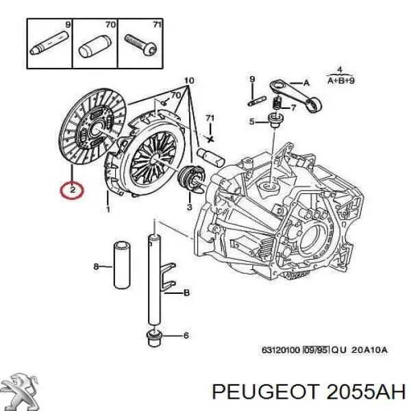 2055AH Peugeot/Citroen диск зчеплення