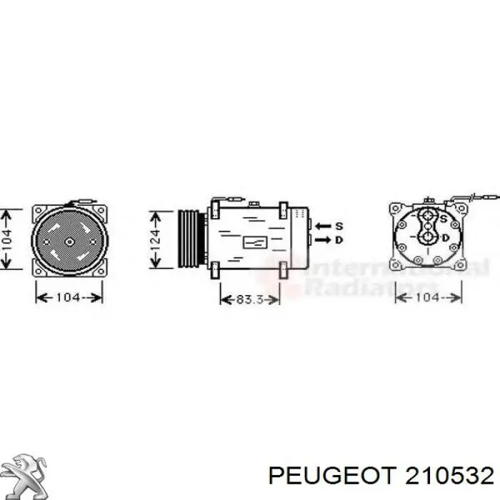 Направляюча первинного валу КПП 210532 Peugeot/Citroen