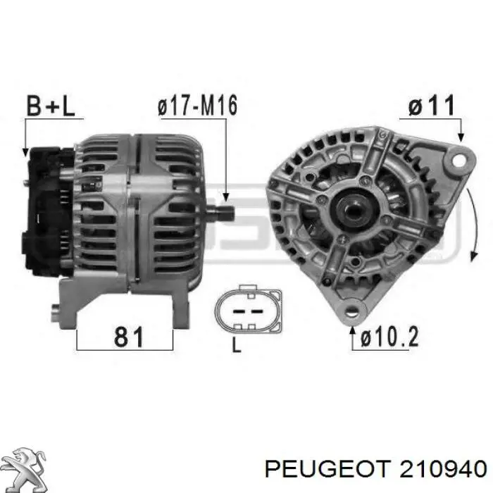 Купити 210940 Peugeot/Citroen Сальник АКПП/КПП, вхідного/первинного валу