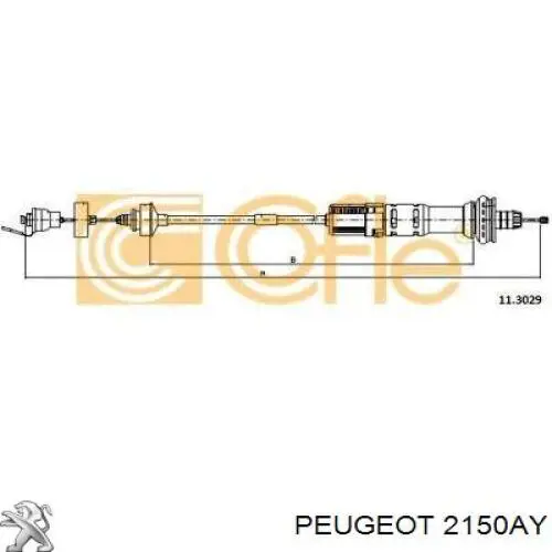Трос зчеплення Peugeot/Citroen 2150AY ціна, від 28.67 USD