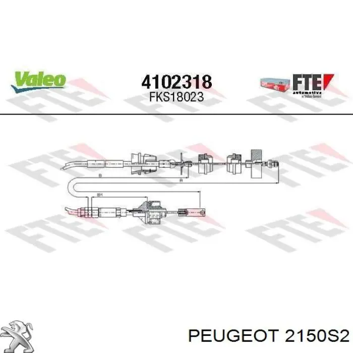 Трос зчеплення 2150S2 Peugeot/Citroen
