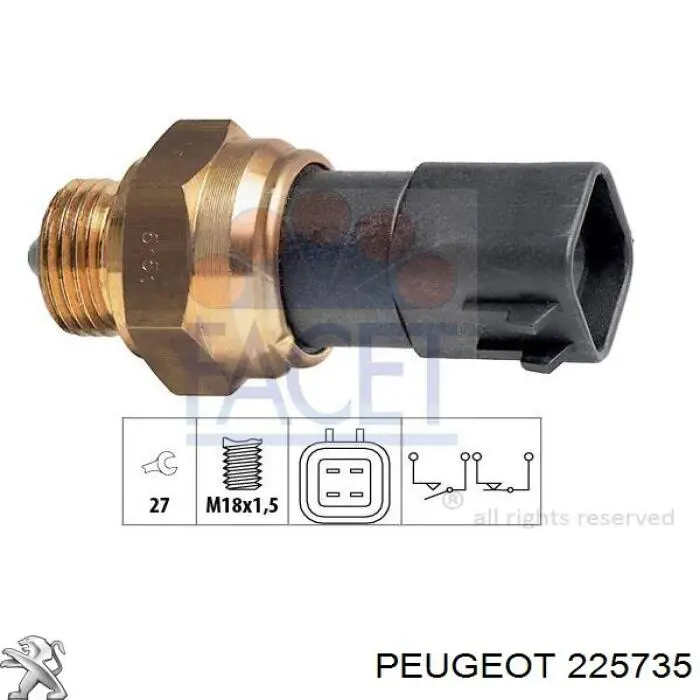  Датчик заднього ходу Peugeot 205 1