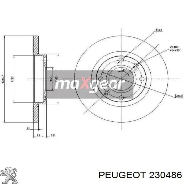  Peugeot/Citroen 230486 ціна, від 5.90 USD