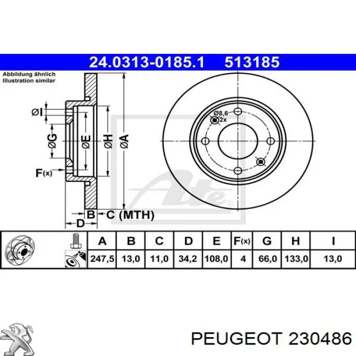 Купити 230486 Peugeot/Citroen 