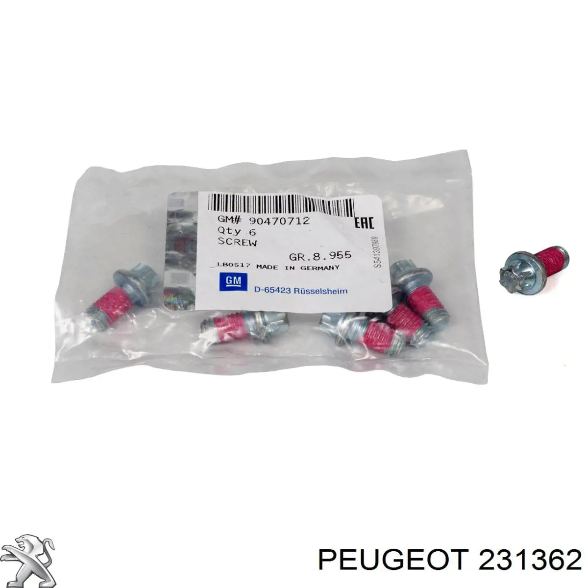 Болт/гайка кріплення Peugeot/Citroen 231362 ціна, від 0.79 USD