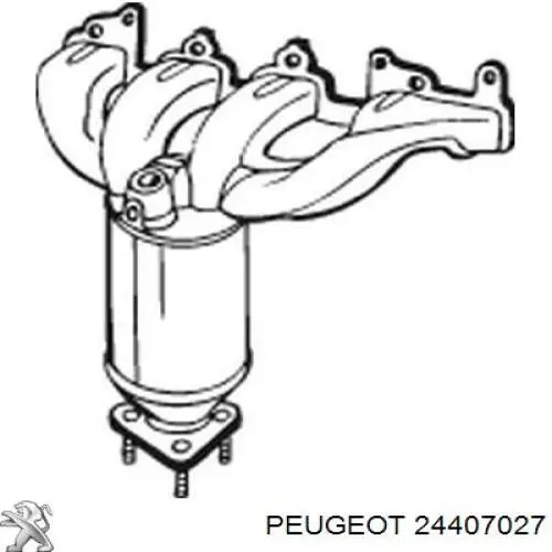 Колектор випускний 24407027 Peugeot/Citroen