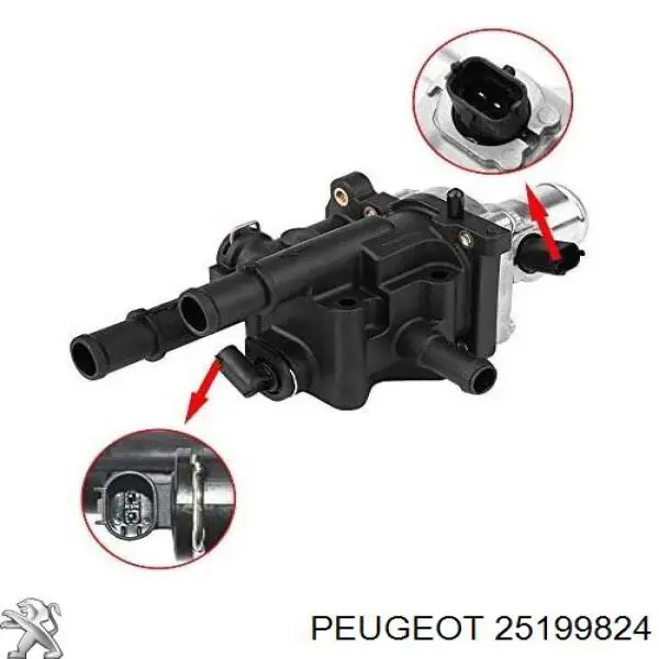 Корпус термостата 25199824 Peugeot/Citroen