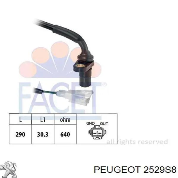 Датчик швидкості Peugeot/Citroen 2529S8 ціна, від 26.74 USD