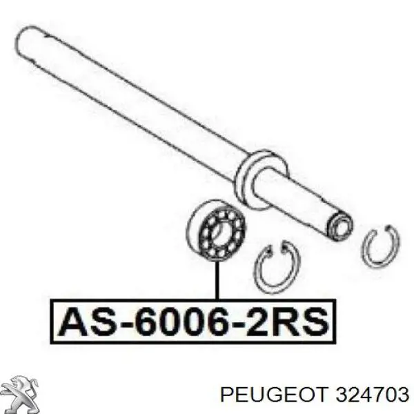Купити 324703 Peugeot/Citroen Підвісний підшипник карданного валу