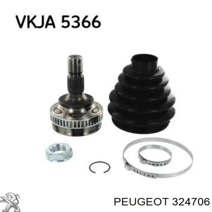 Купити 324706 Peugeot/Citroen Підшипник піввісі переднього моста