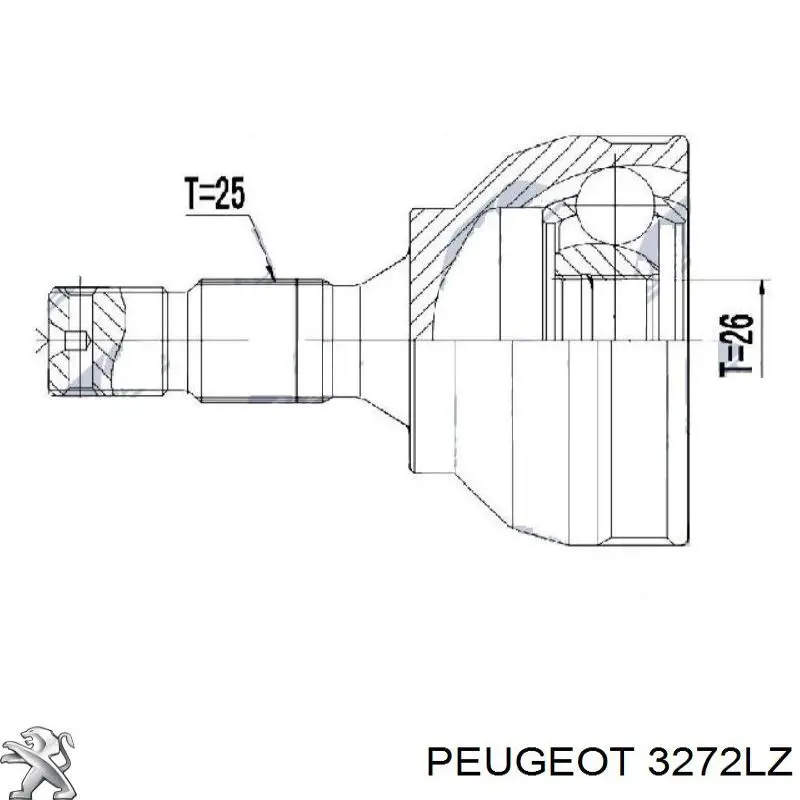 3272LZ Peugeot/Citroen Привід лівий