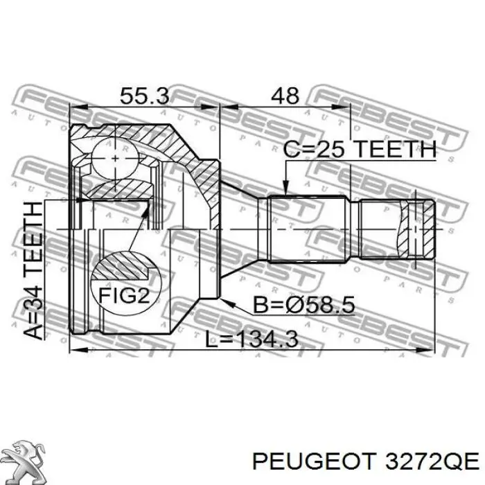 Купити VKJC8643 SKF Ліва піввісь