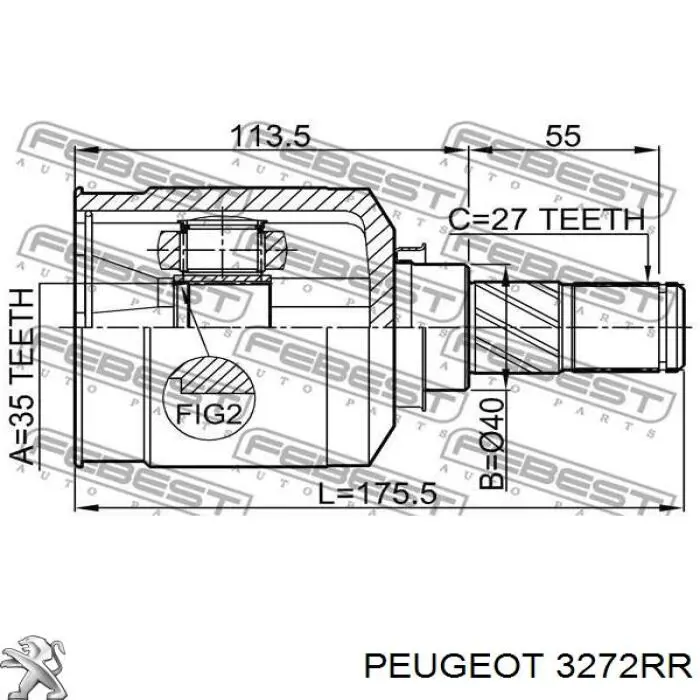 3272RR Peugeot/Citroen Привід лівий