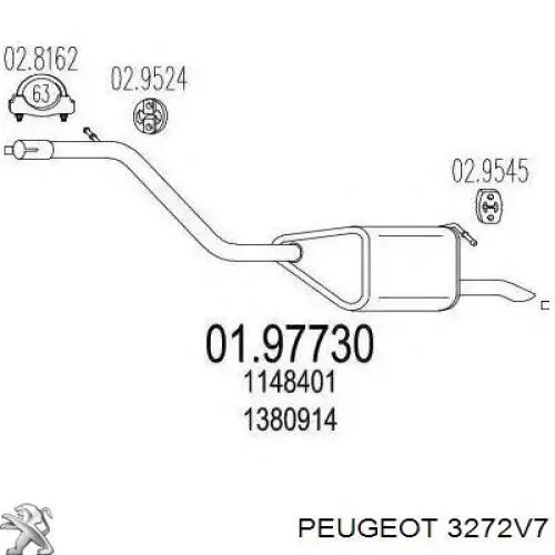 Купити 3272V0 Peugeot/Citroen Ліва піввісь