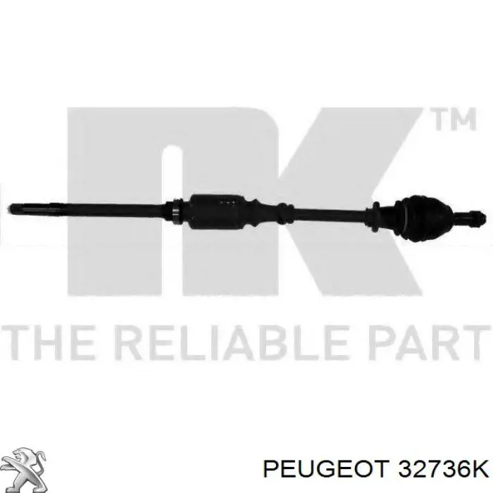 Піввісь передня, права Peugeot/Citroen 32736K ціна, від 106.48 USD
