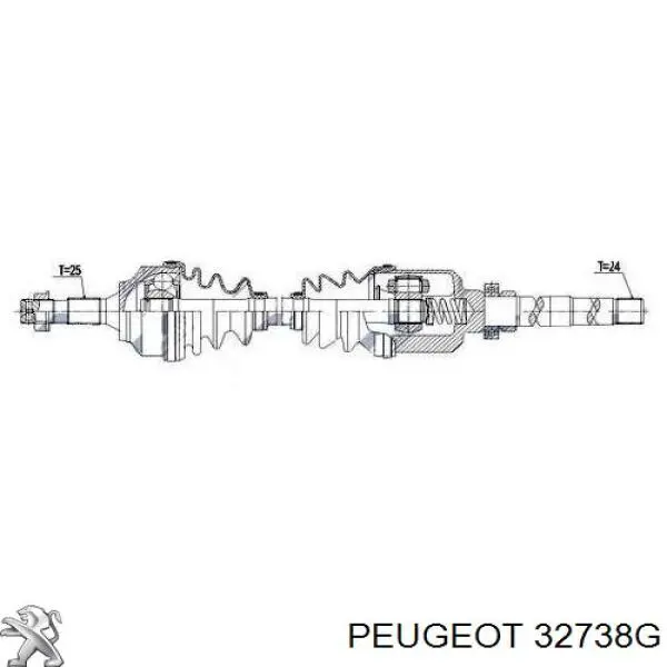 32738G Peugeot/Citroen Привід передній правий