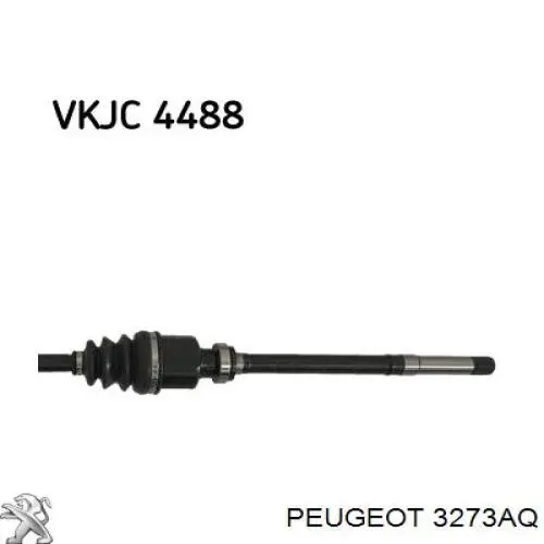 Піввісь передня, права Peugeot/Citroen 3273AQ ціна, від 89.75 USD