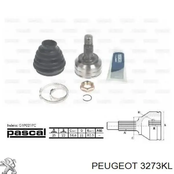 Купити 3273KL Peugeot/Citroen Шарнір приводу зовнішній