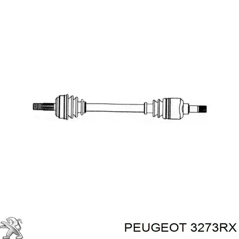 Піввісь (привід) передня, права 3273RW Peugeot/Citroen