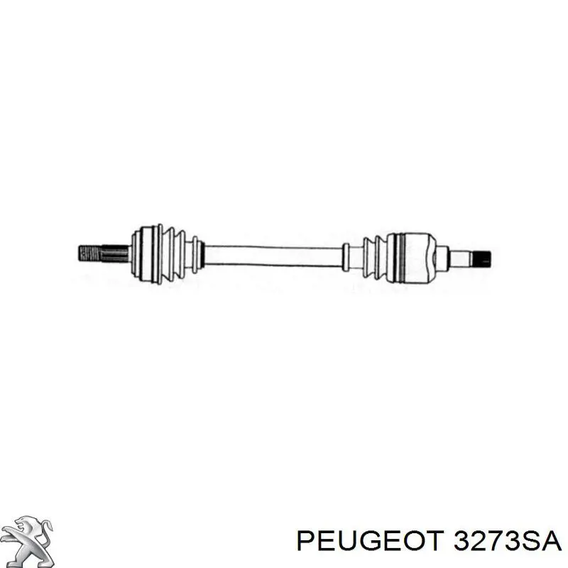 Піввісь передня, права Peugeot/Citroen 3273SA ціна, від 205.92 USD