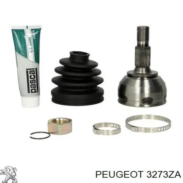 Піввісь передня, права Peugeot/Citroen 3273ZA ціна, від 101.35 USD