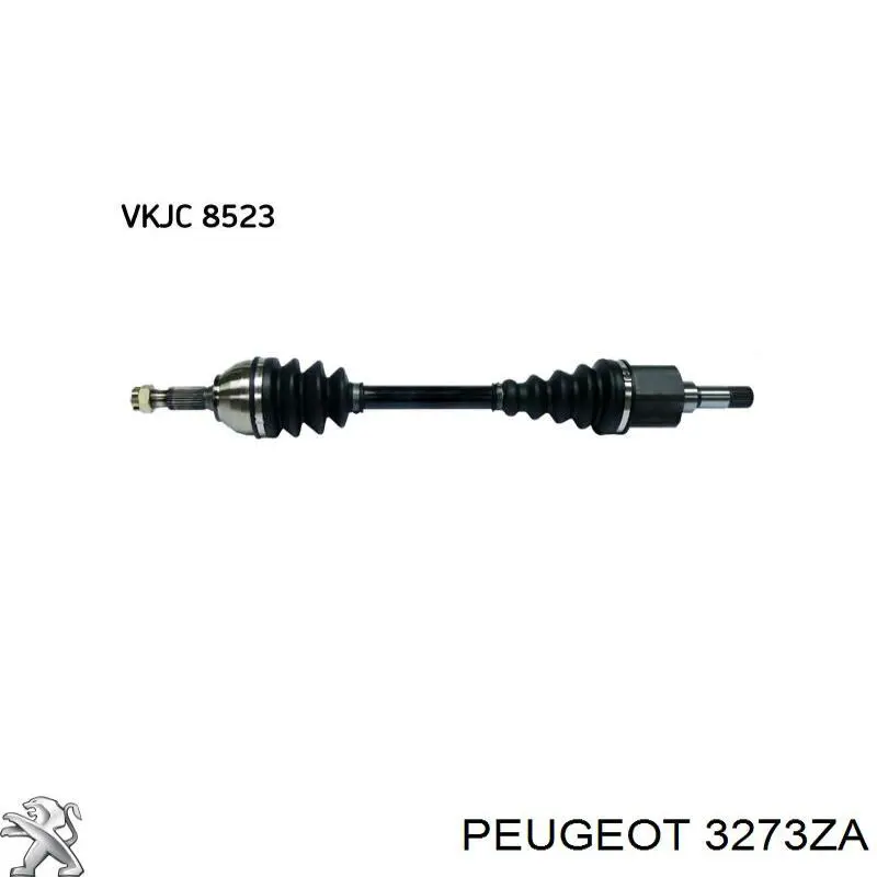 Піввісь передня, права Peugeot/Citroen 3273ZA ціна, від 101.33 USD