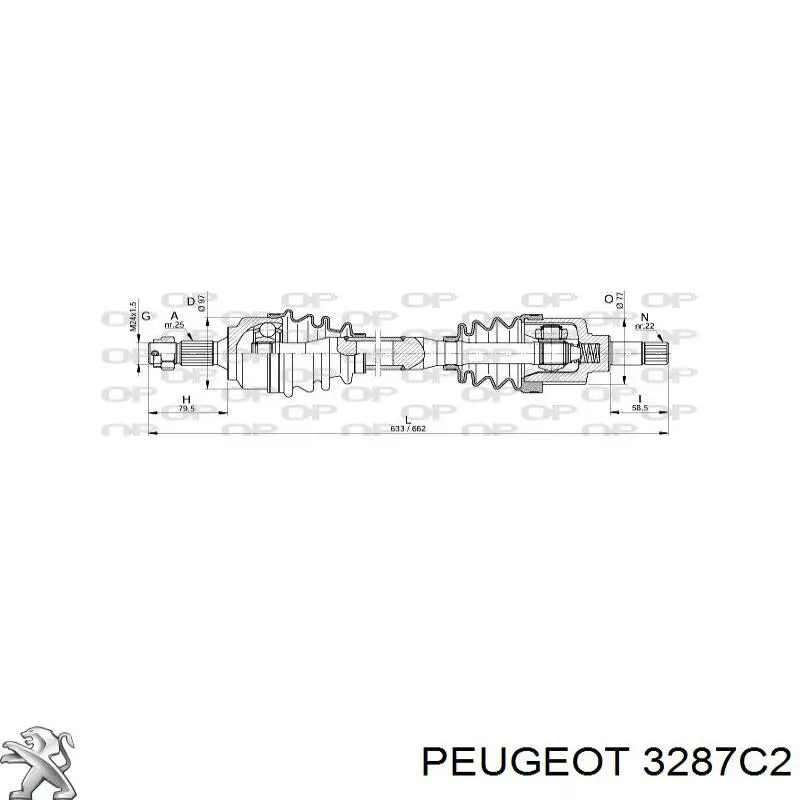 Пильник гранати внутрішній, передній півосі Peugeot/Citroen 3272QK ціна, від 19.01 USD