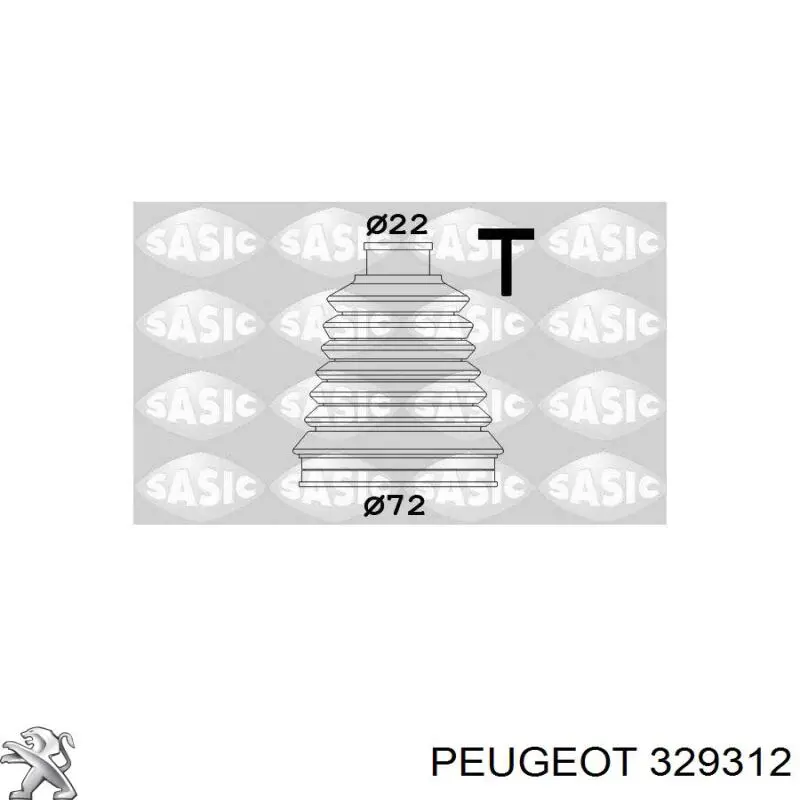 Пильник шарніра кутових швидкостей зовнішній передній Peugeot/Citroen 329312 ціна, від 18.50 USD