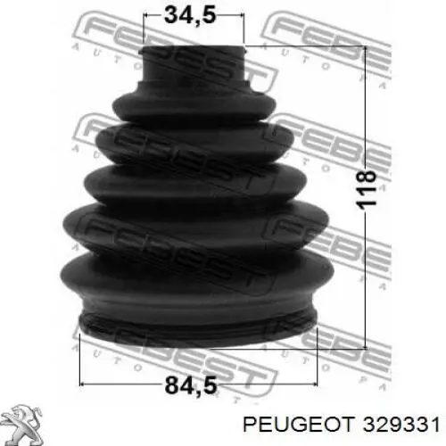 Купити 329331 Peugeot/Citroen Пильник шарніра приводу