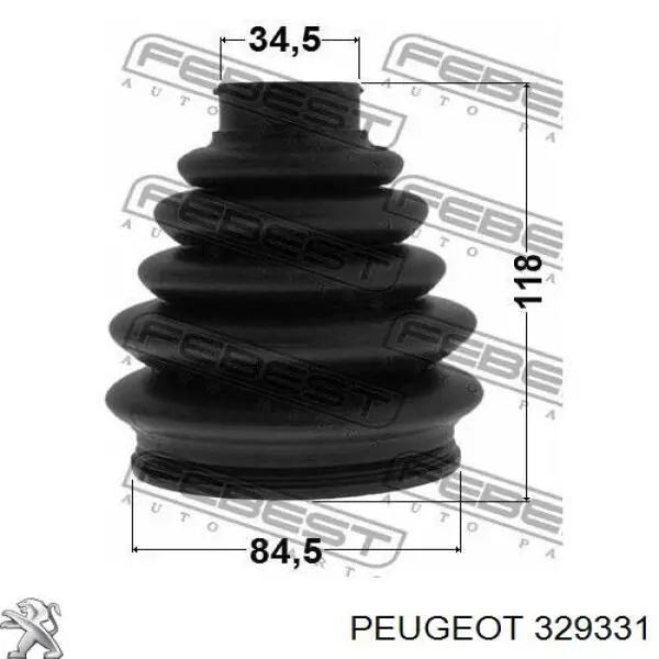 Пильник ШРУСа зовнішній 329331 Peugeot/Citroen