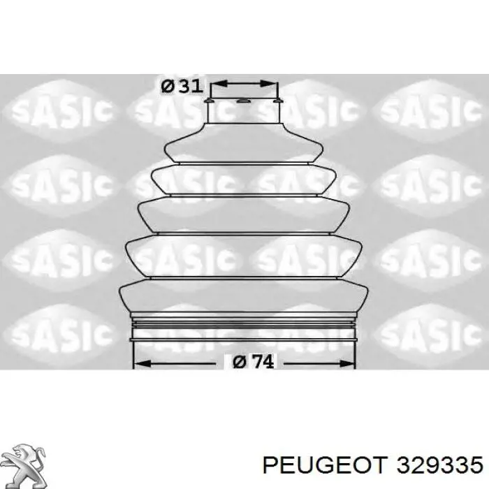 329335 Peugeot/Citroen пильник шруса зовнішній, передній піввісі