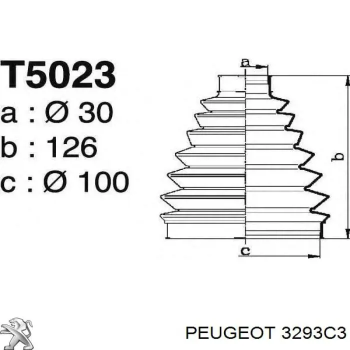 Купити 3293C3 Peugeot/Citroen Пильник шарніра приводу