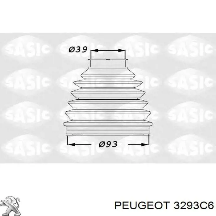 Пильник шарніра кутових швидкостей зовнішній передній Peugeot/Citroen 3293C6 ціна, від 14.63 USD