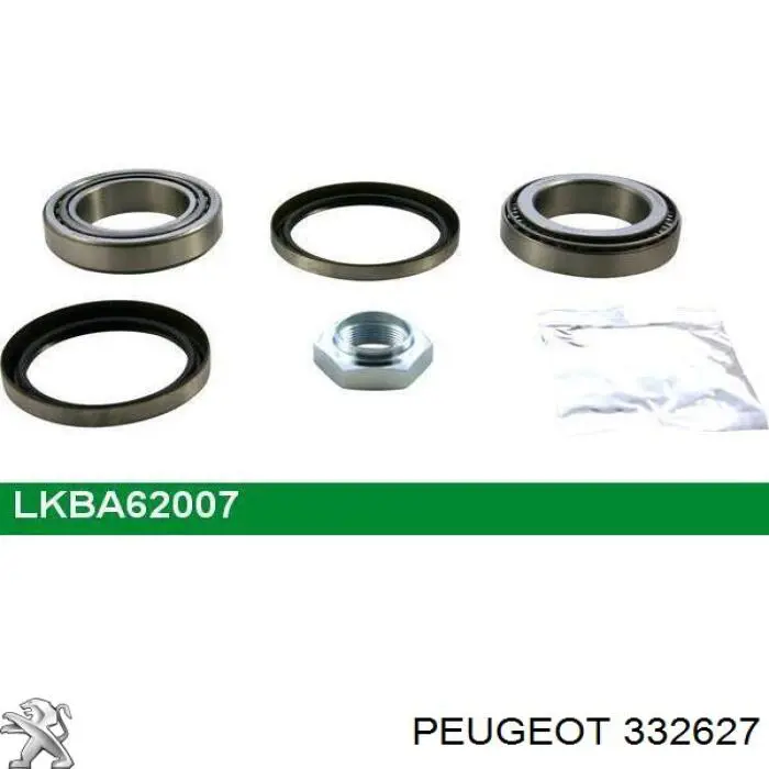 Комплект підшипник маточини передньої Peugeot/Citroen 332627 ціна, від 19.16 USD