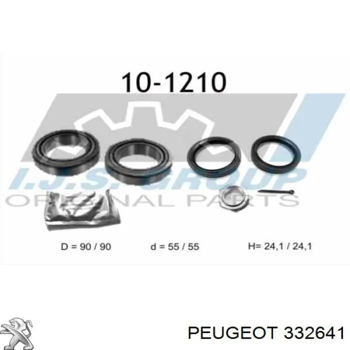 332641 Peugeot/Citroen Підшипник маточини передньої