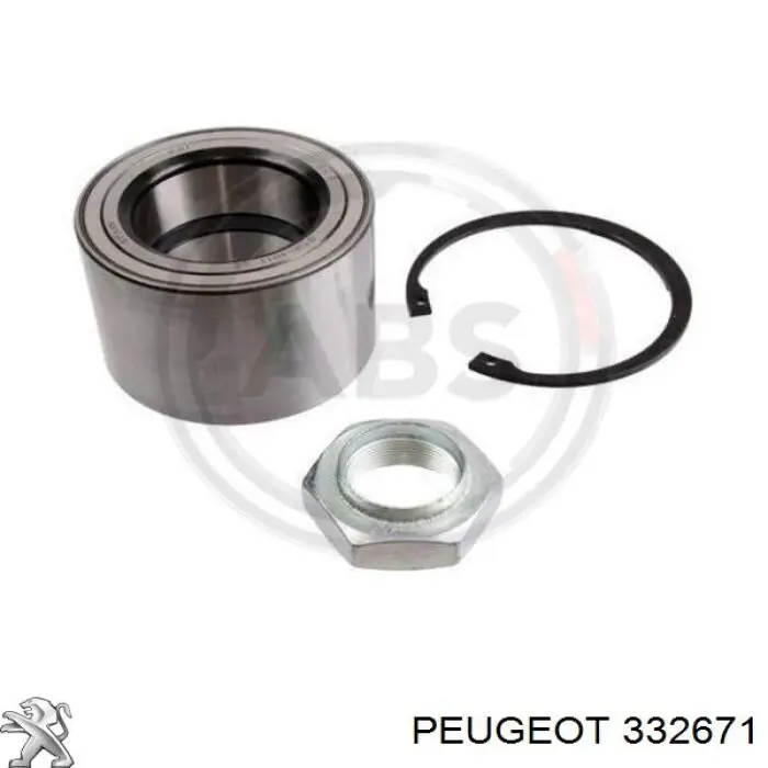 Комплект підшипник маточини передньої Peugeot/Citroen 332671 ціна, від 36.70 USD