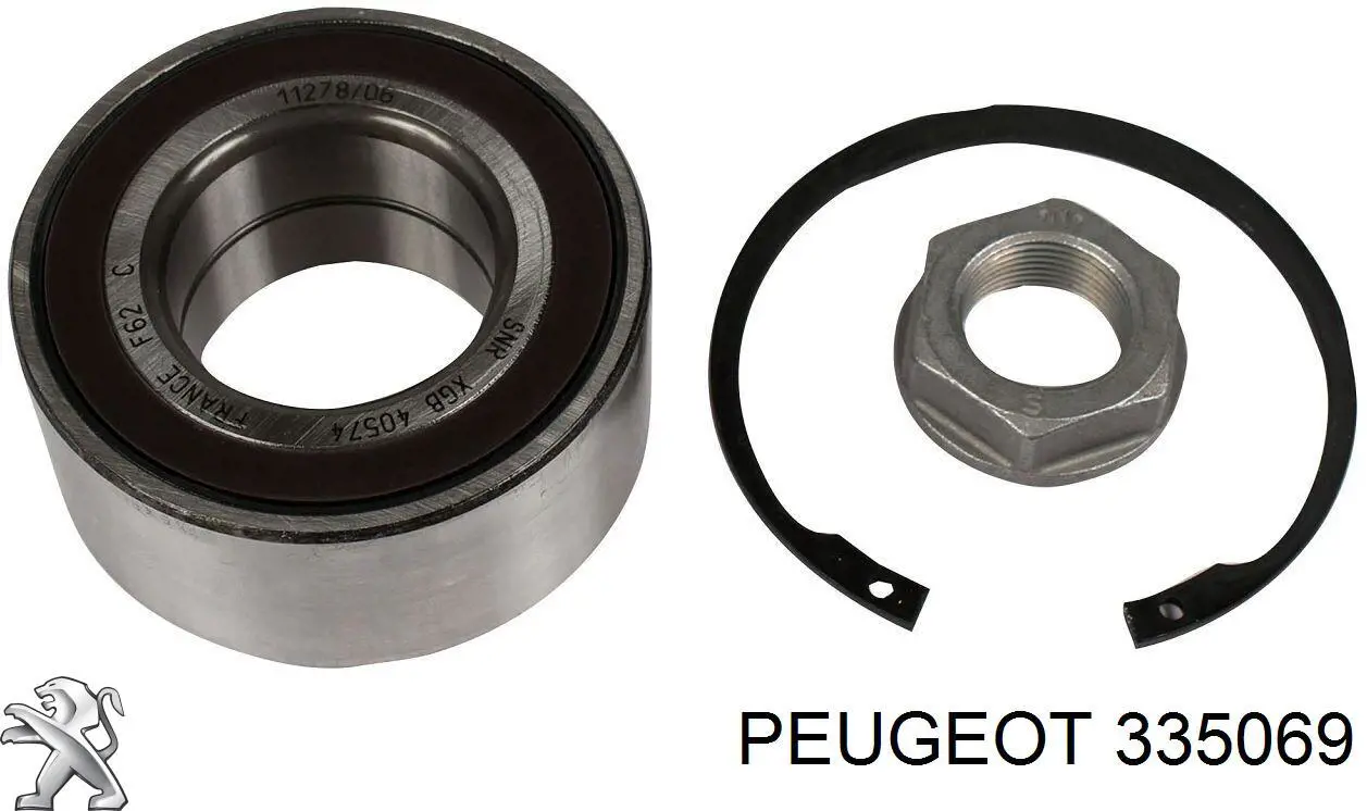Комплект підшипник маточини передньої Peugeot/Citroen 335069 ціна, від 33.42 USD