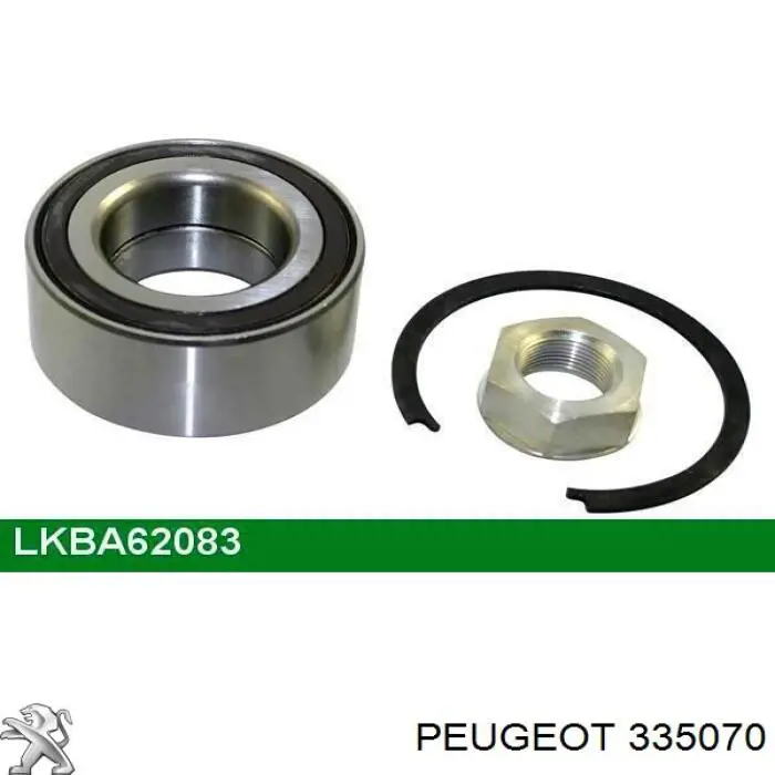 Комплект підшипник маточини передньої Peugeot/Citroen 335070 ціна, від 49.71 USD