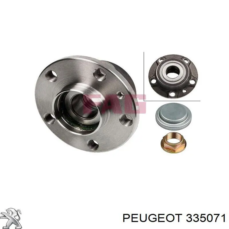 Маточини задніх коліс Peugeot/Citroen 335071 ціна, від 45.58 USD